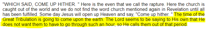 Jack Hyles Pre-Tribualtion Rapture